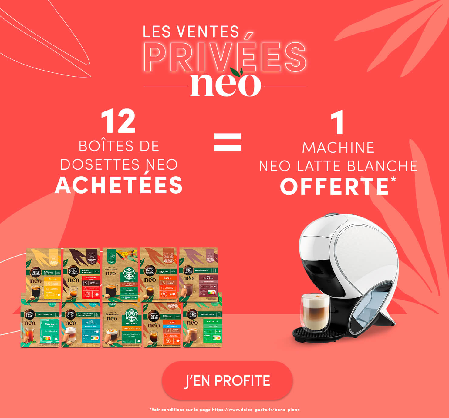 machine neo latte blanche 